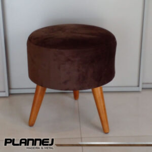 Puffs Santino - Aveludado marrom